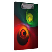 Rood Groen Yin Yang Modern Abstract Kunstpatroon # Klembord (Rechts)