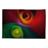 Rood Groen Yin Yang Modern Abstract Kunstpatroon # Kussensloop (Achterkant)