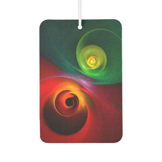 Rood Groen Yin Yang Modern Abstract Kunstpatroon # Luchtverfrisser (Voorkant)