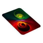 Rood Groen Yin Yang Modern Abstract Kunstpatroon # Magneet (Rechterzijde)