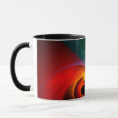 Rood Groen Yin Yang Modern Abstract Kunstpatroon # Mok (Links)