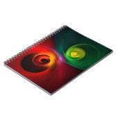 Rood Groen Yin Yang Modern Abstract Kunstpatroon # Notitieboek (Linkerzijde)