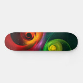 Rood Groen Yin Yang Modern Abstract Kunstpatroon # Persoonlijk Skateboard (Horizontaal)