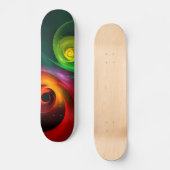 Rood Groen Yin Yang Modern Abstract Kunstpatroon # Persoonlijk Skateboard (Voorkant)
