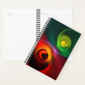 Rood Groen Yin Yang Modern Abstract Kunstpatroon # Planner (Display)