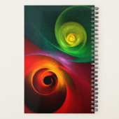 Rood Groen Yin Yang Modern Abstract Kunstpatroon # Planner (Achterkant)