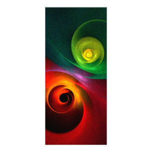 Rood Groen Yin Yang Modern Abstract Kunstpatroon # Reclamekaart