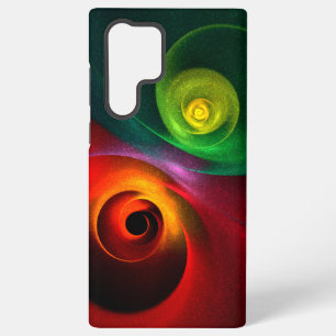 Rood Groen Yin Yang Modern Abstract Kunstpatroon # Samsung Galaxy Hoesje