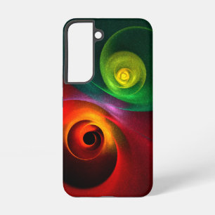 Rood Groen Yin Yang Modern Abstract Kunstpatroon # Samsung Galaxy Hoesje