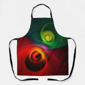 Rood Groen Yin Yang Modern Abstract Kunstpatroon # Schort (Voorkant)