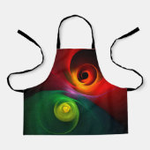 Rood Groen Yin Yang Modern Abstract Kunstpatroon # Schort (Voorkant)