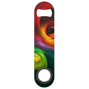 Rood Groen Yin Yang Modern Abstract Kunstpatroon # Speed Flessenopener