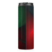 Rood Groen Yin Yang Modern Abstract Kunstpatroon # Thermosbeker (Achterkant)