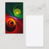 Rood Groen Yin Yang Modern Abstract Kunstpatroon # Visitekaartje (Voorkant / Achterkant)