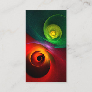 Rood Groen Yin Yang Modern Abstract Kunstpatroon # Visitekaartje