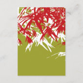 Rood/Groen Zen Bamboe laat Chinese thee ceremonie Informatiekaartje (Achterkant)