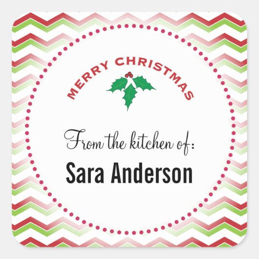 Rood & Groen Zigzags, Uit de keuken van Vierkante Sticker (Voorkant)