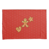 Rood-groen zoet XmaS Gingerbrood Pals-Candy Cane Kussensloop (Voorkant-Rechts)