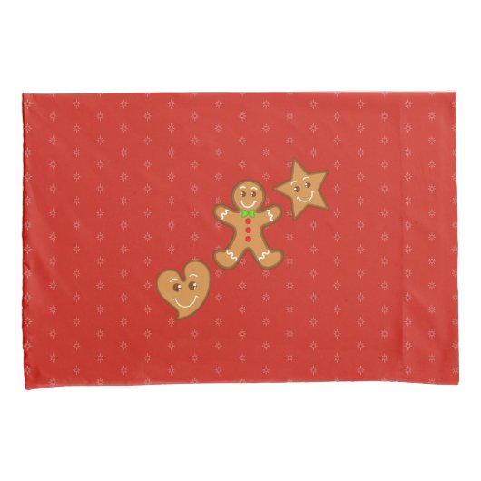 Rood-groen zoet XmaS Gingerbrood Pals-Candy Cane Kussensloop (Voorkant-Rechts)