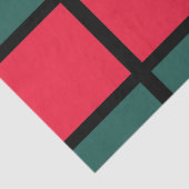 Rood Groen Zwart Geruit Strepen Tissuepapier (Detail)