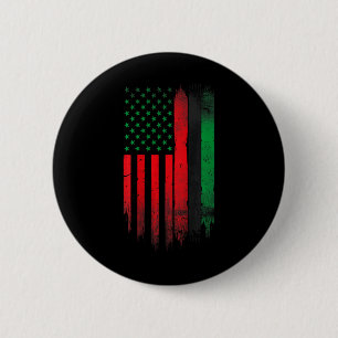 Rood Groen Zwart Geschiedenis Amerikaanse Afrikaan Ronde Button 5,7 Cm