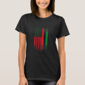 Rood Groen Zwart Geschiedenis Amerikaanse Afrikaan T-shirt (Voorkant)