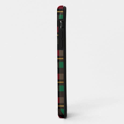 Rood, Groen, Zwart & Goud Kerstmis Plaid Case-Mate iPhone Case (Achterkant/links)