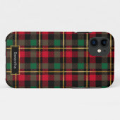 Rood, Groen, Zwart & Goud Kerstmis Plaid Case-Mate iPhone Case (Achterkant (horizontaal))