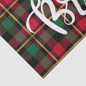 Rood, Groen, Zwart & Goud Kerstmis Plaid Tissuepapier (Detail)
