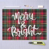 Rood, Groen, Zwart & Goud Kerstmis Plaid Tissuepapier (Craft)