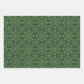 Rood/Groen/Zwart & Goud Verpakkingspapier (Bladen) Inpakpapier Vel (Voorkant 3)