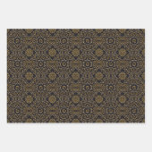 Rood/Groen/Zwart & Goud Verpakkingspapier (Bladen) Inpakpapier Vel (Voorkant 3)