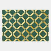 Rood/Groen/Zwart & Goud Verpakkingspapier (Bladen) Inpakpapier Vel (Voorkant 2)