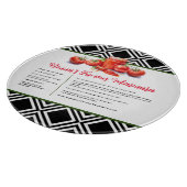 Rood Groen Zwart Italiaans Nonna Custom Recept Snijplank (Hoek)