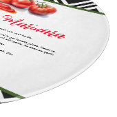 Rood Groen Zwart Italiaans Nonna Custom Recept Snijplank (Hoek)