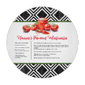 Rood Groen Zwart Italiaans Nonna Custom Recept Snijplank (Voorkant)