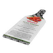 Rood Groen Zwart Italiaans Nonna Custom Recept Snijplank (Hoek)