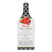 Rood Groen Zwart Italiaans Nonna Custom Recept Snijplank (Voorkant)