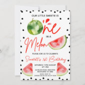 Rood Groen Zwart Modern Een In Een Meloen 1e Verja Kaart (Voorkant)