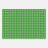 Rood, Groen & Zwart Wit Houndstooth Inpakpapier Vel (Voorkant 2)