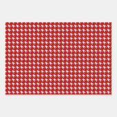 Rood, Groen & Zwart Wit Houndstooth Inpakpapier Vel (Voorkant)