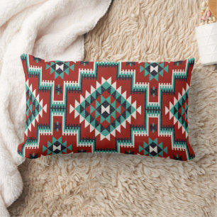 Rood Groen Zwart Wit Oosters Kilim Kussen