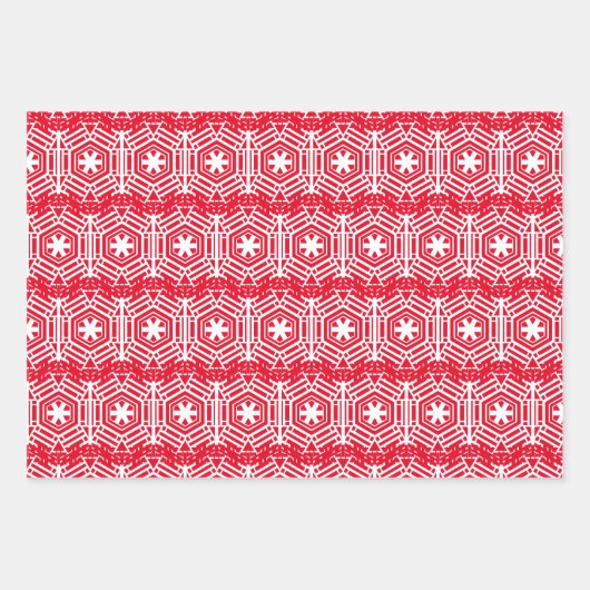 rood groen zwart wit patroon Kerstmis Inpakpapier Vel (Voorkant)