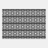 rood groen zwart wit patroon Kerstmis Inpakpapier Vel (Voorkant 3)