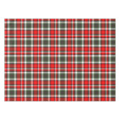 Rood, Groen, Zwart, Wit Tartan Plaid Patroon Tafelkleed (Voorkant (Horizontaal))
