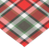 Rood, Groen, Zwart, Wit Tartan Plaid Patroon Tafelkleed (Gekanteld)