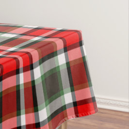 Rood, Groen, Zwart, Wit Tartan Plaid Patroon Tafelkleed