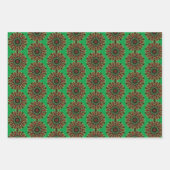 Rood groenboek Mandala — Verpakking van papier Inpakpapier Vel (Voorkant 3)