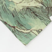 Rood Groene Appelvrucht Patroon Waterverf Rustiek Fleece Deken (Hoek)