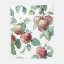 Rood Groene Appelvrucht Patroon Waterverf Rustiek